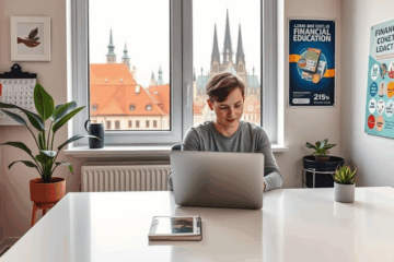 Osoba vyplňuje formulář pro rychlou půjčku online