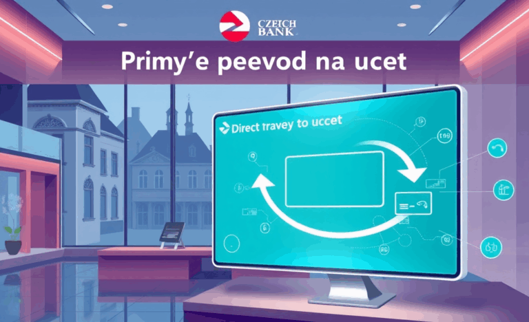Ilustrace přímého převodu peněz na bankovní účet
