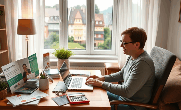 Osoba využívající počítač k rychlému online podání žádosti za 3 minuty.