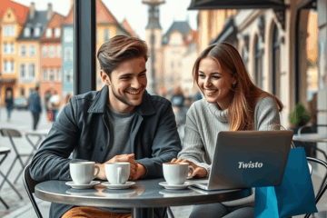 Grafika zobrazující snadnou online půjčku s Twisto.cz