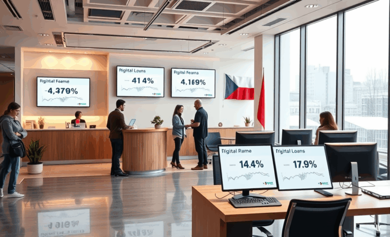 Ahoj Bank CZ nabízí rychlé digitální půjčky s nízkými úroky.