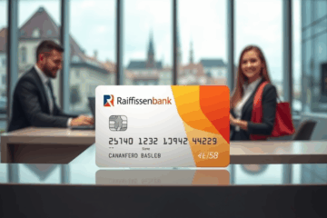 Obrázek kreditní karty Raiffeisenbank ukazující možnosti a výhody.