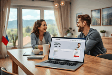Obrázek ukazující proces online žádosti o úvěr u Cofidis.